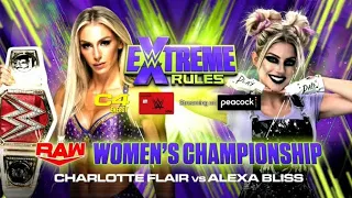 Extreme Rules 2021 - Charlotte Flair vs Alexa Bliss Official Match Card