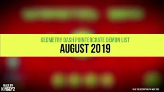 Demon List Top 150 (Aug 2019) | Geometry Dash Pointercrate