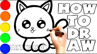 HOW TO DRAW A CAT | Step by Step | Cat Drawing Lesson