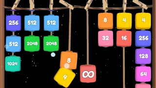 Merge Block 2048 puzzle game vs jelly drops 2048 Gameplay Walkthrough mobile New Update Levels