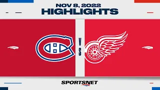 NHL Highlights | Canadiens vs. Red Wings - November 8, 2022