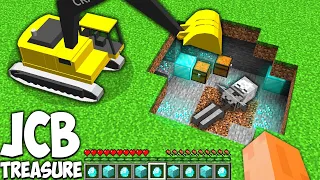 JCB DIG DIRT and FOUND DIAMOND SECRET PLACE WITH RAREST ITEMS in Minecraft ! NEW SUPER CAR Excavator