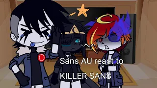 Sans AU react to Killer Sans || 🇬🇧🇺🇲 || ~ NightKiller - Cream - ColorKiller ~ (SHORT)