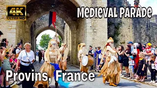 Provins France 4K - Medieval Parade Costume La Plus Grande Féte Médiévale de France - June 11, 2023