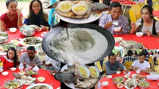 Cooking food for Cambodian countryside wedding party [part 5] MKH