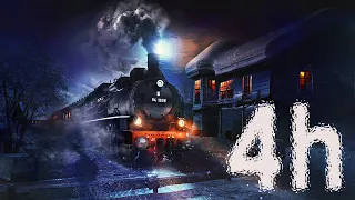 Звуки Поезда для Сна Сон в Поезде Train Sounds Ambient White Noise Soundscape 4hr