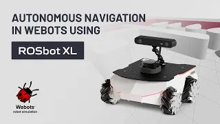 ROSbot XL simulation in Webots running SLAM toolbox and Navigation2 stack