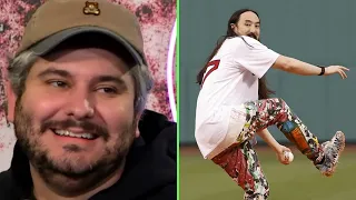 Steve Aoki throws the worst first pitch of all time