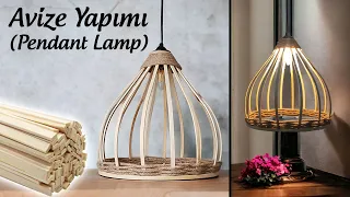Chandelier making with wooden stick 9 - Lighting ideas with bamboo stick