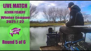 LIVE MATCH FISHING//Winter league Blow out!!//Acorn fishery