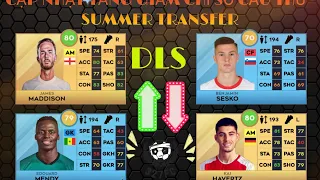 DLS23|UPDATE TĂNG GIẢM CHỈ SỐ CẦU THỦ - SUMMER TRANSFER - UPGRADE PLAYERS IN DLS