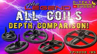 Nokta Legend Coils Depth Comparison | LG15, LG24, LG28, LG30, LG35 | Metal Detecting | Episode 185