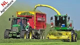 Grass Silage | Gras hakselen met John Deere 7400 + Claas Xerion + Schuitemaker | J. de Heus | 2020