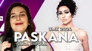 🇫🇮 Sara Siipola - Paskana REACTION | UMK Finland Eurovision 2024  | Uuden Musiikin Kilpailu 2024