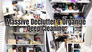 Massive Decluttering & Organizing My Kitchen. Deep Clean With Me. Extreme Cleaning Motivation.