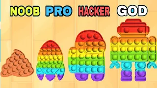 NOOB vs PRO vs HACKER vs GOD in Pop Us!