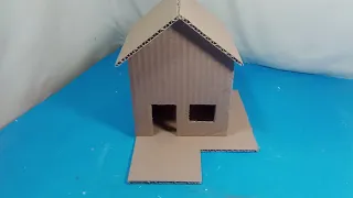 How to make with cardboard house 🏡 and art craft