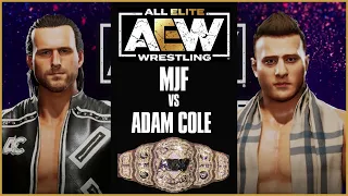 AEW FIGHT FOREVER - WORLD TITLE MATCH! - MJF VS ADAM COLE