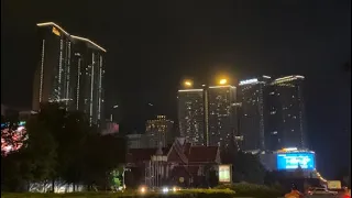 Night View In Phnom Penh City, Cambodia