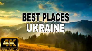 FLYING OVER UKRAINE (4K UHD) - AMAZING BEAUTIFUL SCENERY & RELAXING MUSIC