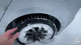 Tesla Model 3 RWD in snow winter is coming Sleep start Long Range