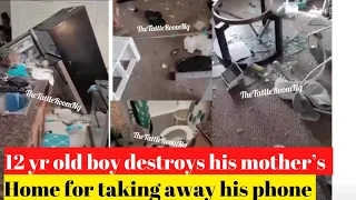 12-year-old boy allegedly destroys his mother’s home because she took away his phone