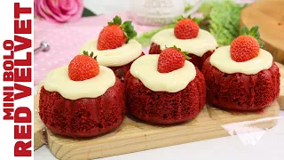 SUPER CUTE MINI RED VELVET CAKE! HE IS A SELLER SUCCESS! | No mixer and easy to make!