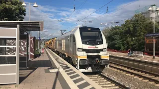 Schweerbau 159 mit Bauzug durchfährt Heidelberg-Kirchheim/Rohrbach