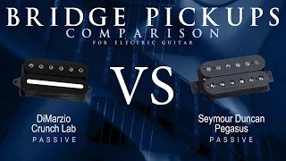 DiMarzio CRUNCH LAB vs Seymour Duncan PEGASUS - Passive Bridge Guitar Pickup Comparison Tone Demo