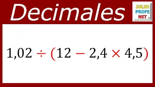 OPERACIONES COMBINADAS CON DECIMALES - Ejercicio 5