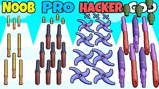 NOOB vs PRO vs HACKER vs GOD in Rope Gun Run