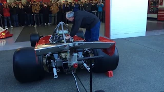 Firing up Niki Lauda's Ferrari 312T and Jochen Mass' McLaren M23 at Caffeine & Gasoline