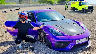 TOTAL WIPEOUT! Crashed My Porsche GT4 RS - 130mph SPIN