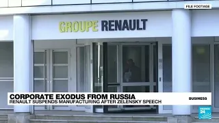 Renault suspends Russian business after Zelensky's speech • FRANCE 24 English