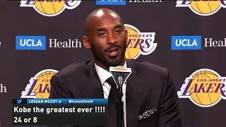 Kobe Bryant - Jersey Retirement Press Conference (Number 8 and 24, Los Angeles Lakers)