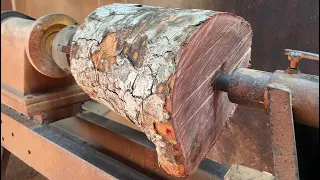 Amazing Woodturning Crazy - Fastest Easy Wood Lathe With Great Skills And How To Turn The Bowl