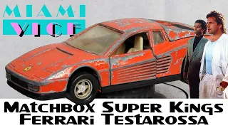 Pure 1980s Ferrari Testarossa Miami Vice Custom Restoration Matchbox Super Kings K-149
