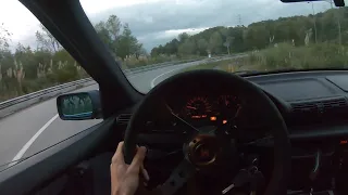 318ti e36 compact 1.8is street drift in the rain and wet roads gopro pov