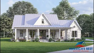 MODERN FARMHOUSE PLAN 4534-00072 WITH INTERIOR