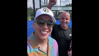 Daddy Yankee y Del Potro, juntos en Miami por el Pádel