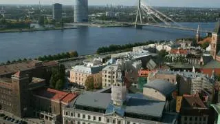 View of the City of Riga, Latvia from "Saint Peter's Church Tower"