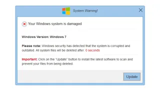 Your Windows is damaged SCAM