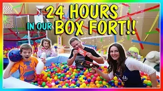 24 HOURS IN A BOX FORT | We Are The Davises