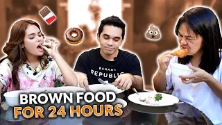 EATING BROWN FOOD FOR 24 HOURS CHALLENGE! | HASH ALAWI