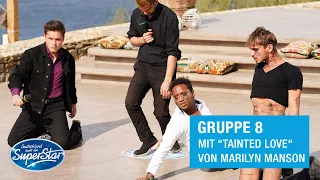 Gruppe 08: Shada, Dominic, Kilian & Steve mit "Tainted Love" von Marilyn Manson | DSDS 2021