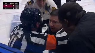 10-19-2019 - NHL Referee Kelly Sutherland Injured at Avs vs. Lightning