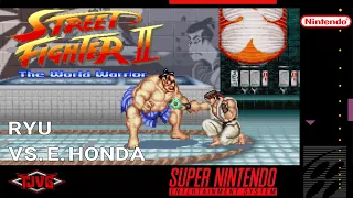 Ryu Vs. E. Honda | Street Fighter II: The World Warrior (SNES)