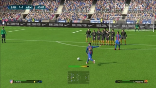 PES 2017 | Barcelona vs Atletico Madrid | Full Match & Messi Free Kick Goal | Gameplay PC