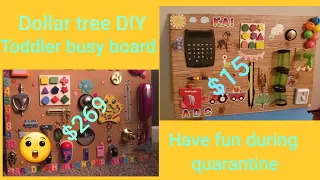 Dollar Tree DIY| Toddler sensory activity busy board| Keep your toddler busy during quarantine