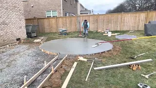 Stamped Concrete Patio Pouring Process w  Stamp Description